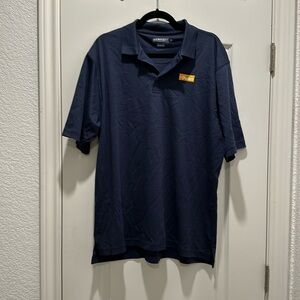 Navy blue short sleeve polo golf shirt